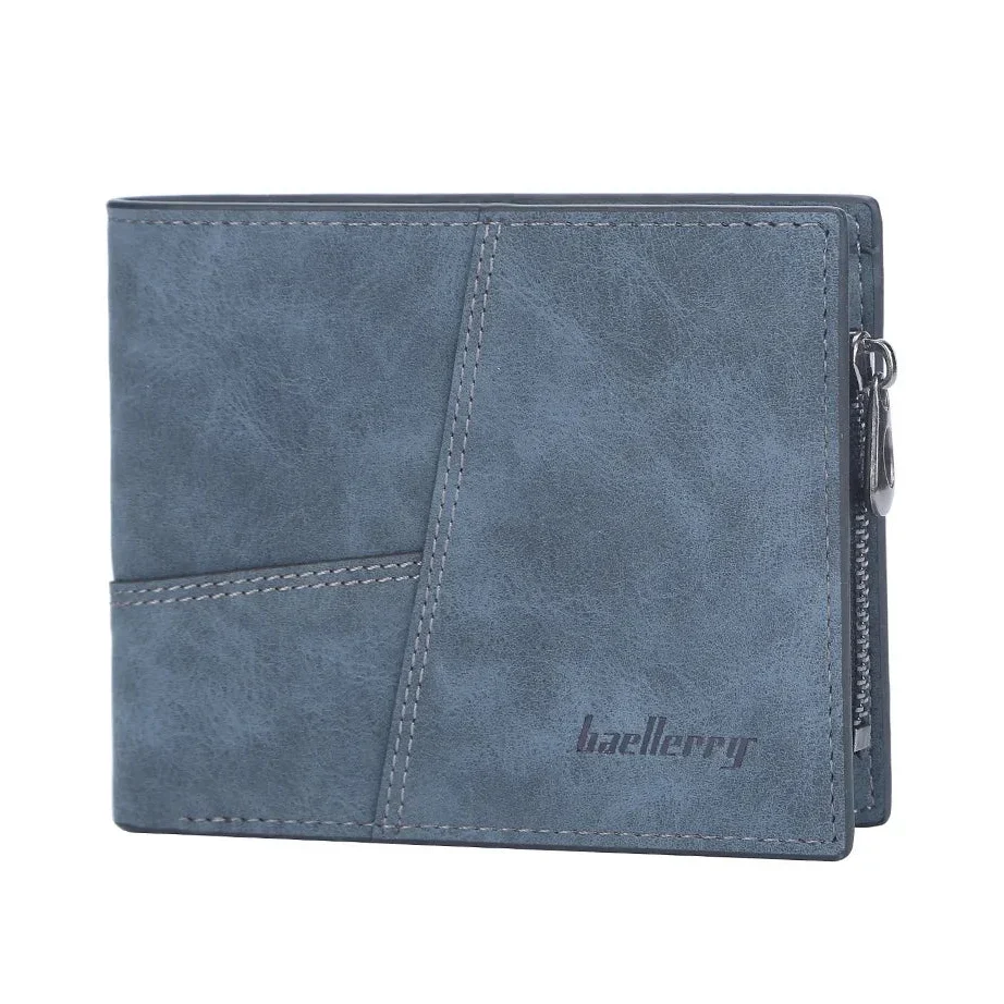 Luxury Men’s PU Leather Wallet – Short Design Card Holder, High Quality Small Men’s Purse