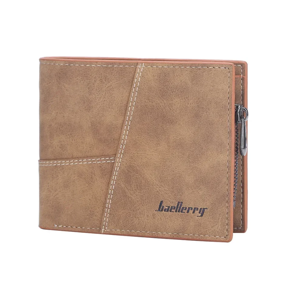 Luxury Men’s PU Leather Wallet – Short Design Card Holder, High Quality Small Men’s Purse