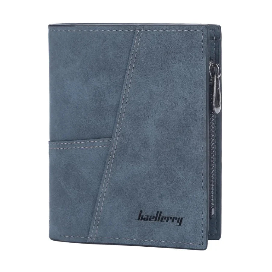 Luxury Men’s PU Leather Wallet – Short Design Card Holder, High Quality Small Men’s Purse