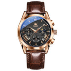 Men’s Luxury Quartz Watch – Waterproof, Leather Strap, Elegant & Modern Design