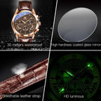 Men’s Luxury Quartz Watch – Waterproof, Leather Strap, Elegant & Modern Design