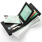 Men’s Lychee Pattern Wallet – High-Quality Zipper Coin Purse and Credit Card Holder, Short Business Wallet