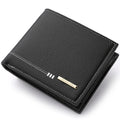 Men’s Lychee Pattern Wallet – High-Quality Zipper Coin Purse and Credit Card Holder, Short Business Wallet