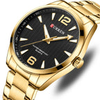 Men’s Business Quartz Watch – Stainless Steel Band with Luminous Hands, Classic Wristwatch