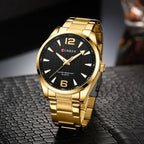 Men’s Business Quartz Watch – Stainless Steel Band with Luminous Hands, Classic Wristwatch
