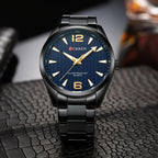 Men’s Business Quartz Watch – Stainless Steel Band with Luminous Hands, Classic Wristwatch