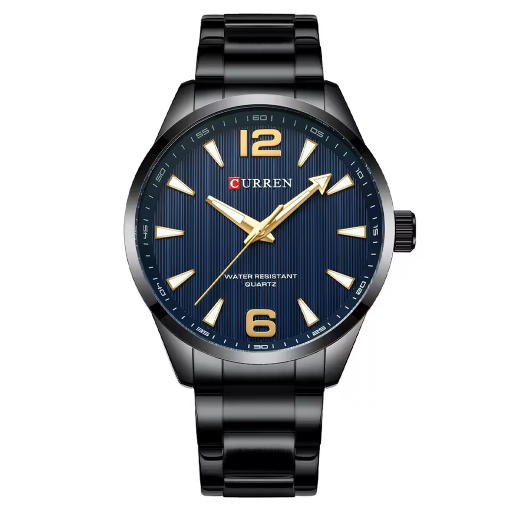 Men’s Business Quartz Watch – Stainless Steel Band with Luminous Hands, Classic Wristwatch
