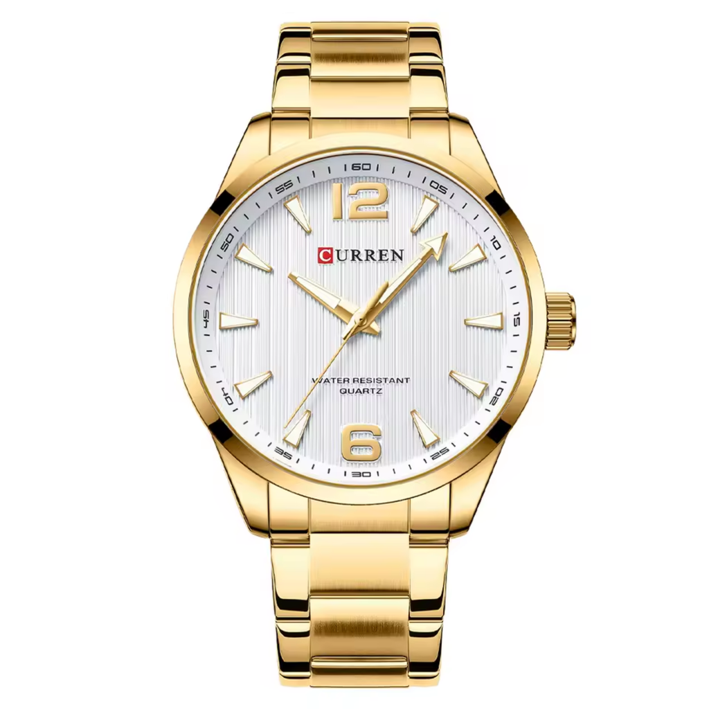 Men’s Business Quartz Watch – Stainless Steel Band with Luminous Hands, Classic Wristwatch