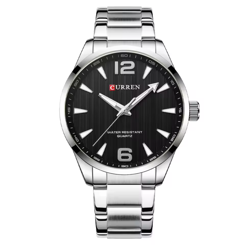 Men’s Business Quartz Watch – Stainless Steel Band with Luminous Hands, Classic Wristwatch