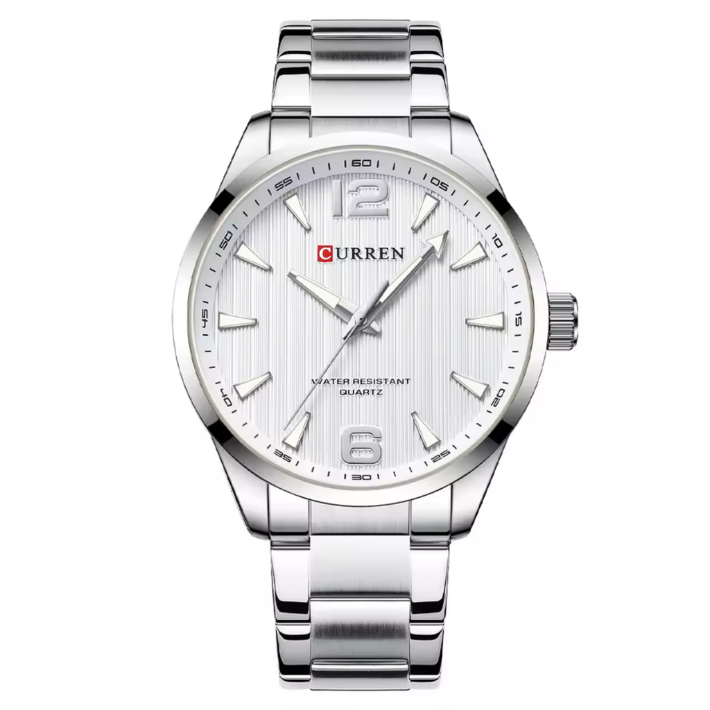 Men’s Business Quartz Watch – Stainless Steel Band with Luminous Hands, Classic Wristwatch