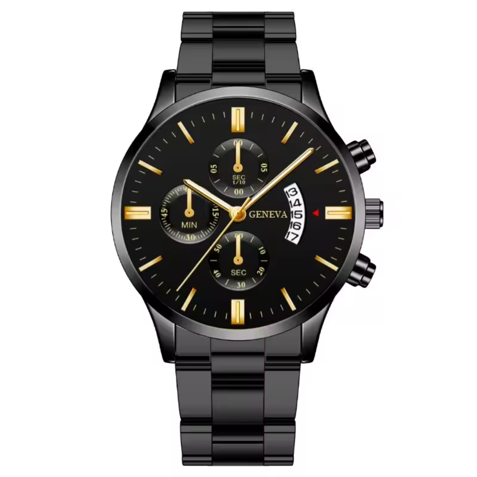 Men’s Luxury Quartz Watch with Calendar, Stainless Steel Bracelet – Fashion Business Wristwatch