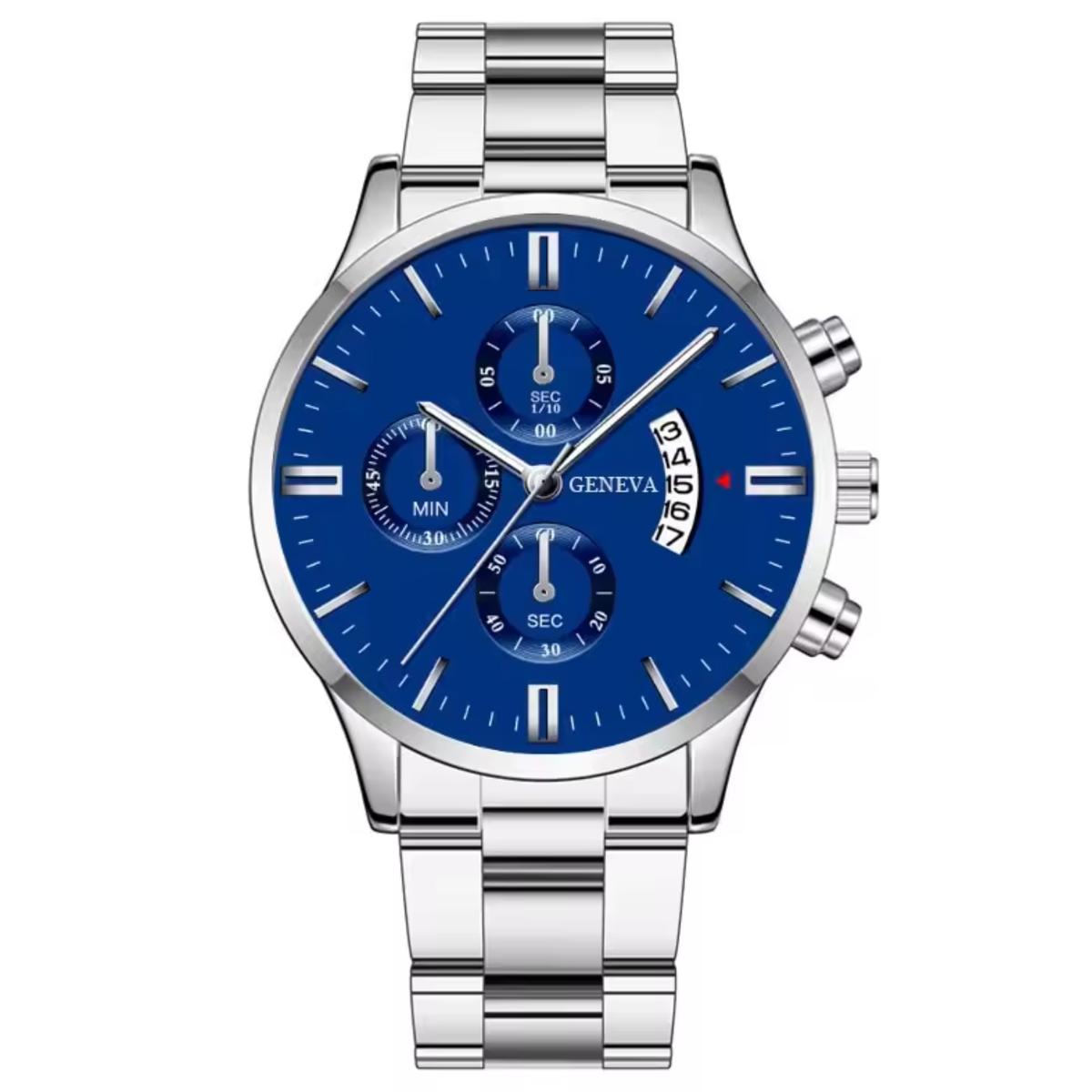 Men’s Luxury Quartz Watch with Calendar, Stainless Steel Bracelet – Fashion Business Wristwatch