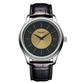 Men’s Luxury Quartz Watch with Leather Strap – Waterproof Business Wristwatch