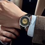 Men’s Luxury Quartz Watch with Leather Strap – Waterproof Business Wristwatch