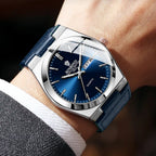 Men’s Luxury Quartz Watch – Fashion Leather Strap, Luminous Hands & Calendar, Waterproof