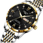 Men’s Luxury Quartz Watch – Sapphire Crystal, Waterproof, Casual & Business Wristwatch