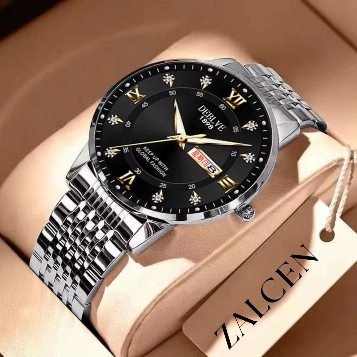 Men’s Luxury Quartz Watch – Sapphire Crystal, Waterproof, Casual & Business Wristwatch