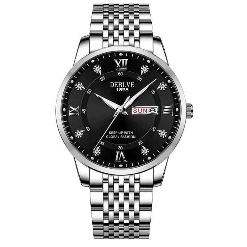 Men’s Luxury Quartz Watch – Sapphire Crystal, Waterproof, Casual & Business Wristwatch