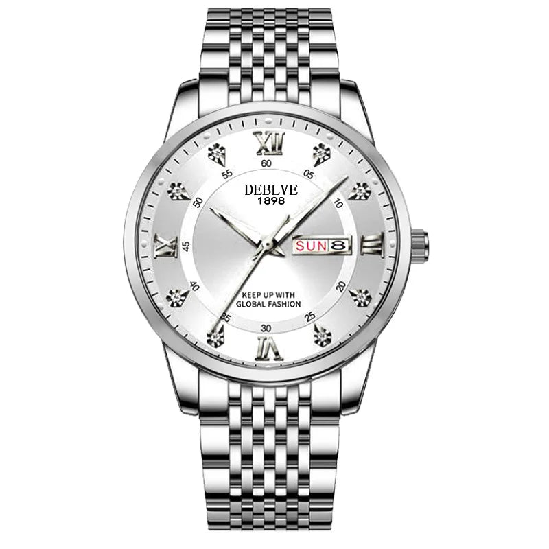 Men’s Luxury Quartz Watch – Sapphire Crystal, Waterproof, Casual & Business Wristwatch