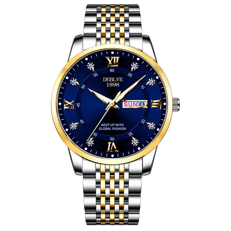 Men’s Luxury Quartz Watch – Sapphire Crystal, Waterproof, Casual & Business Wristwatch