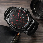 Men's Luxury Quartz Watch with Leather Strap, Date Display – Sport, Military & Business Style