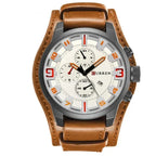 Men's Luxury Quartz Watch with Leather Strap, Date Display – Sport, Military & Business Style