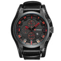 Men's Luxury Quartz Watch with Leather Strap, Date Display – Sport, Military & Business Style