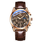 Men’s Luxury Multifunction Quartz Watch – Stainless Steel, Luminous, Waterproof Business Wristwatch