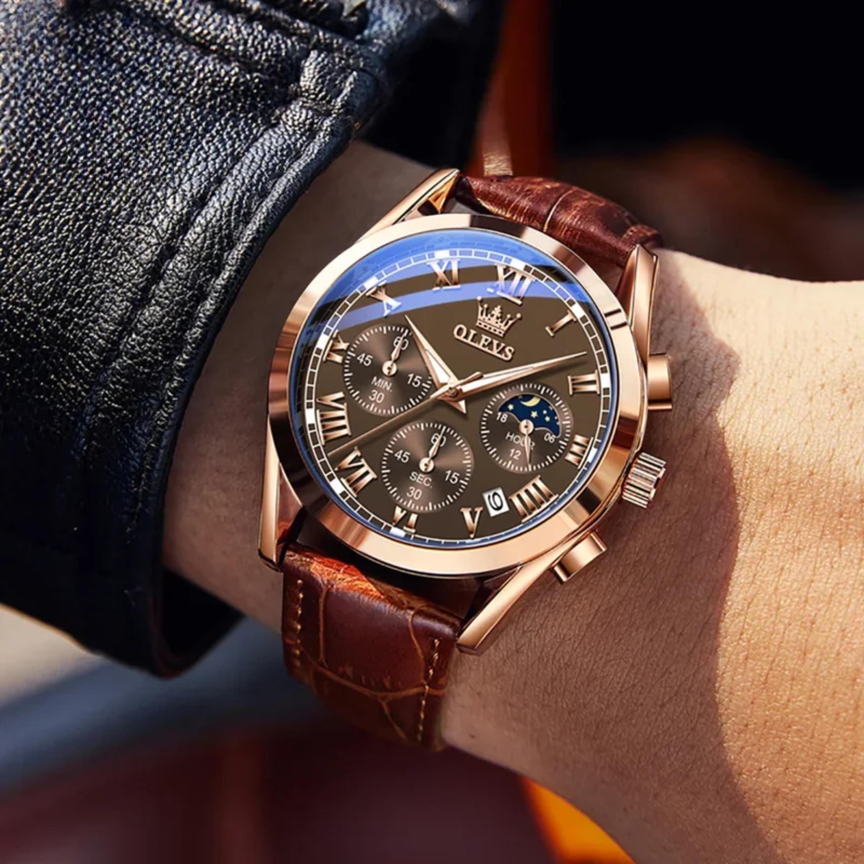 Men’s Luxury Multifunction Quartz Watch – Stainless Steel, Luminous, Waterproof Business Wristwatch