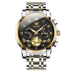 Men’s Luxury Quartz Watch – Classic Roman Dial, Waterproof, Luminous Wristwatch