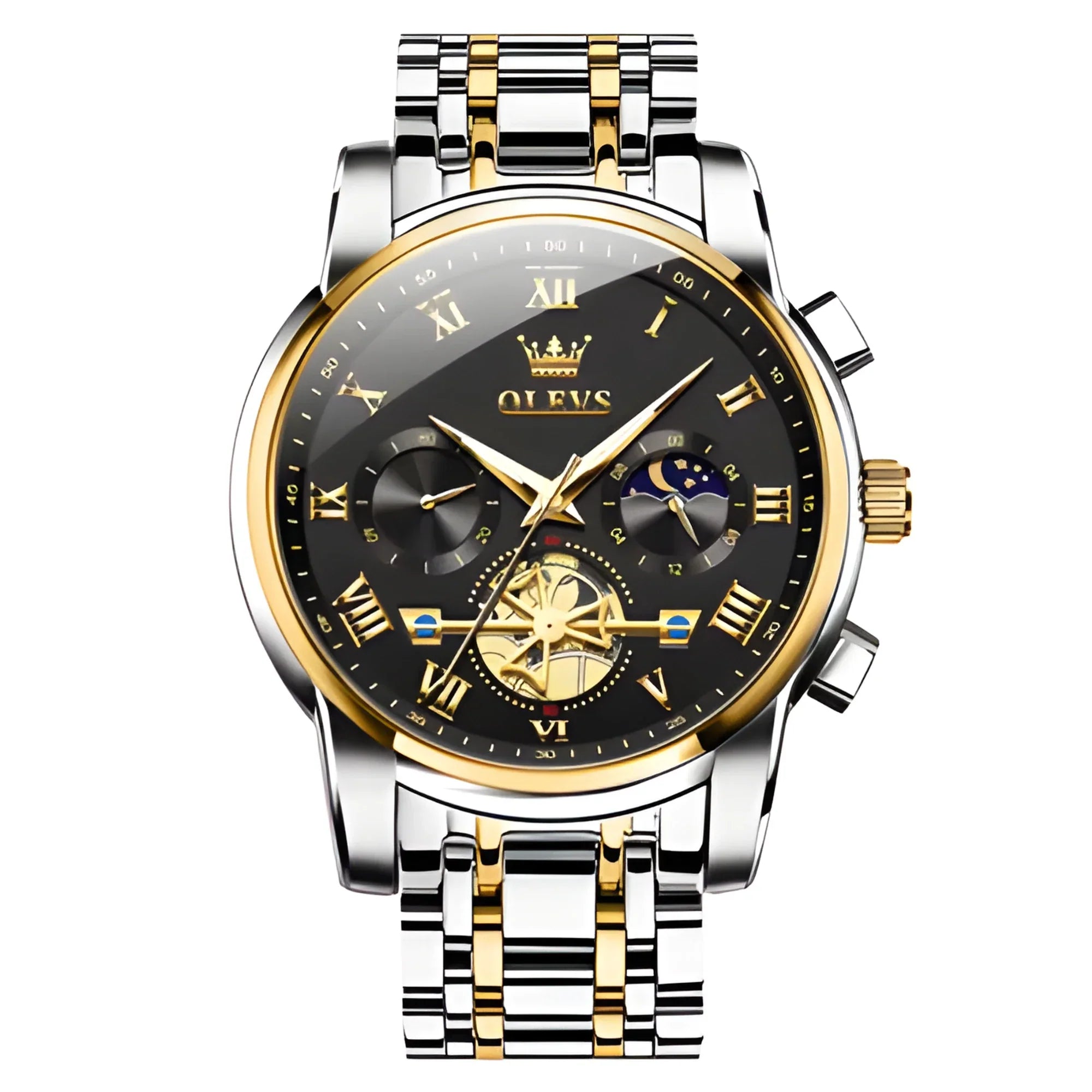 Men’s Luxury Quartz Watch – Classic Roman Dial, Waterproof, Luminous Wristwatch