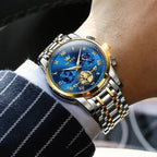 Men’s Luxury Quartz Watch – Classic Roman Dial, Waterproof, Luminous Wristwatch