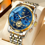 Men’s Luxury Quartz Watch – Classic Roman Dial, Waterproof, Luminous Wristwatch