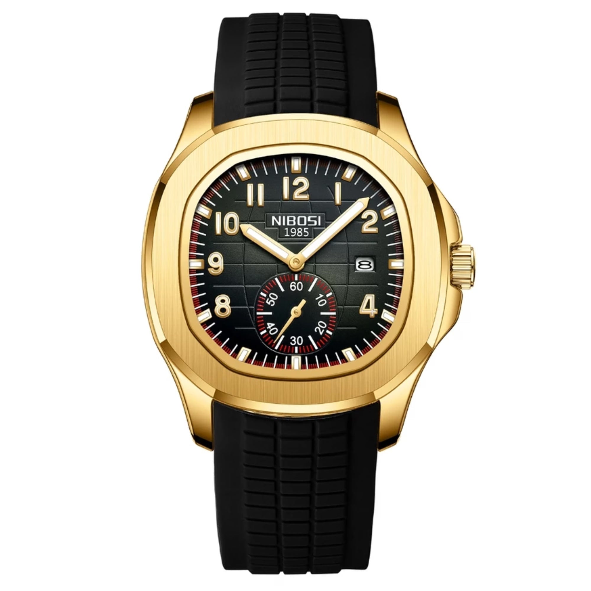 Men’s Sport Quartz Watch – Casual Silicone Strap, Waterproof, Luxury Design