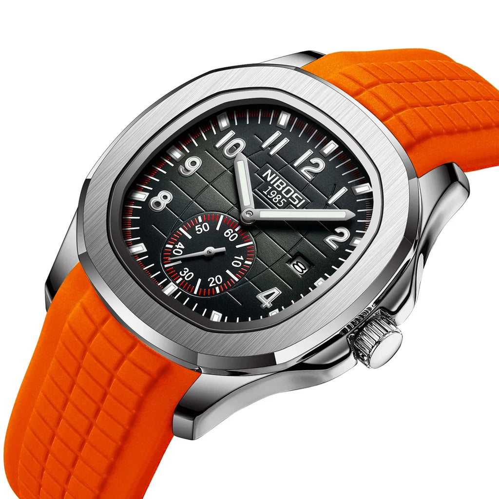 Men’s Sport Quartz Watch – Casual Silicone Strap, Waterproof, Luxury Design