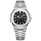 Men’s Luxury Sports Quartz Watch with Square Dial, Luminous Display, Date Function & Waterproof Design