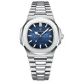 Men’s Luxury Sports Quartz Watch with Square Dial, Luminous Display, Date Function & Waterproof Design