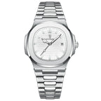 Men’s Luxury Sports Quartz Watch with Square Dial, Luminous Display, Date Function & Waterproof Design