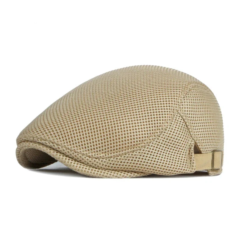 Men’s Mesh Beret – Adjustable Breathable Casual Style for Spring & Summer