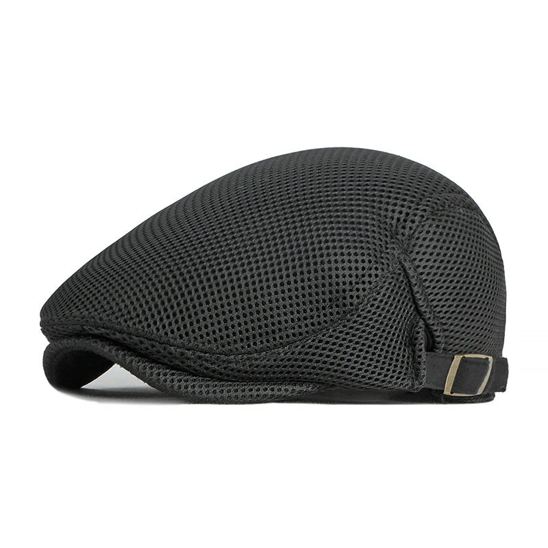 Men’s Mesh Beret – Adjustable Breathable Casual Style for Spring & Summer