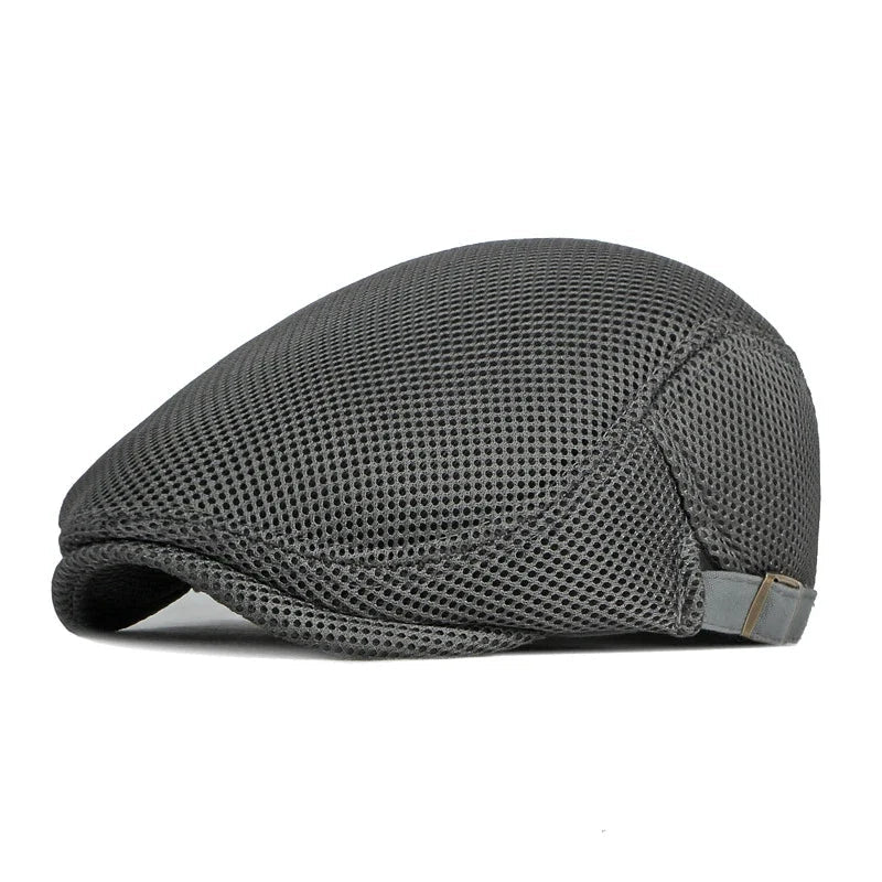 Men’s Mesh Beret – Adjustable Breathable Casual Style for Spring & Summer