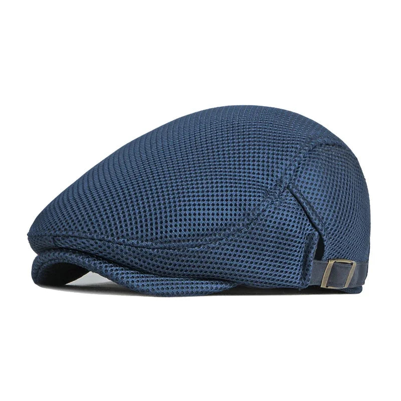 Men’s Mesh Beret – Adjustable Breathable Casual Style for Spring & Summer