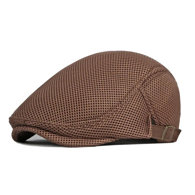 Men’s Mesh Beret – Adjustable Breathable Casual Style for Spring & Summer