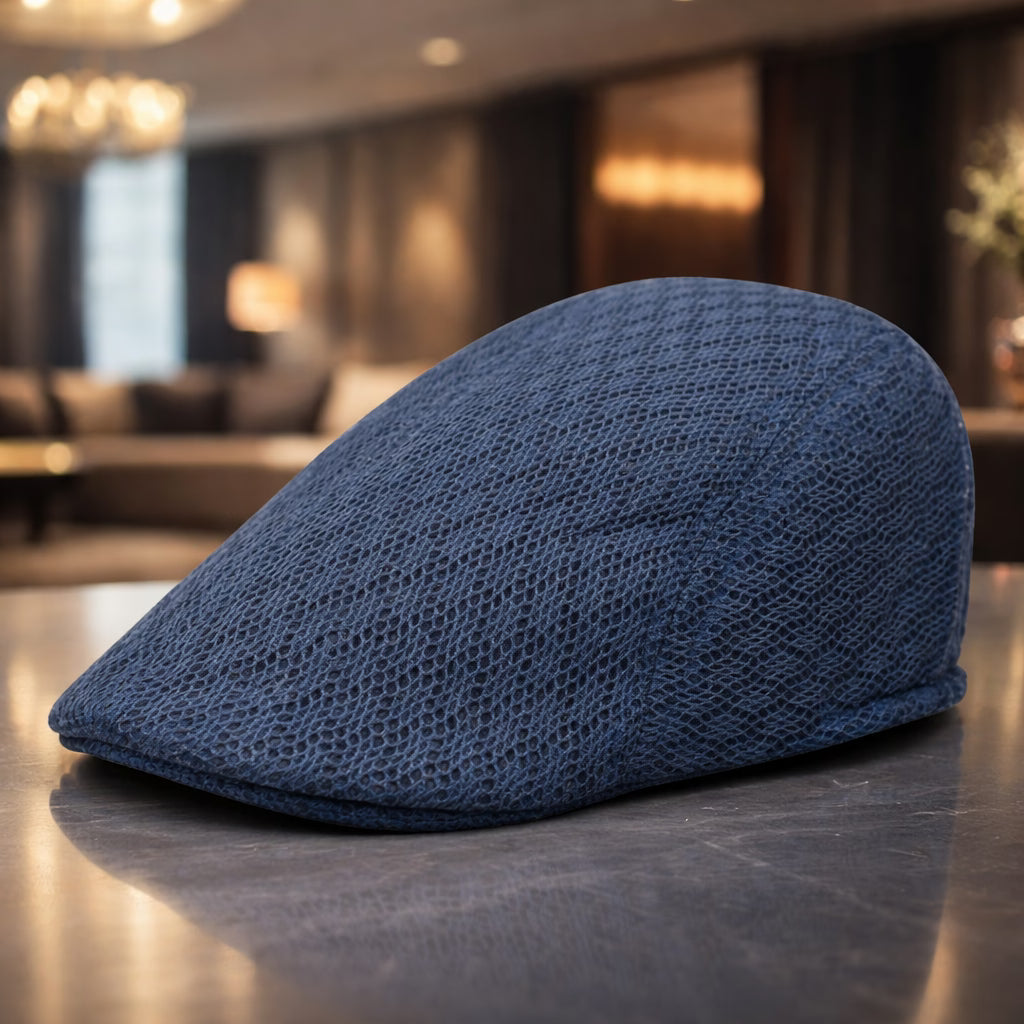 Men’s Mesh Beret – Breathable Solid Color Summer Hat for Hunting, Driving and Golf