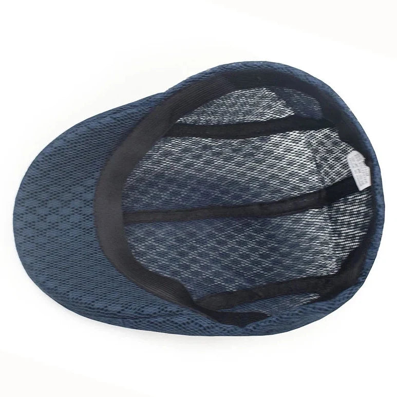 Men’s Mesh Beret – Breathable Solid Color Summer Hat for Hunting, Driving and Golf