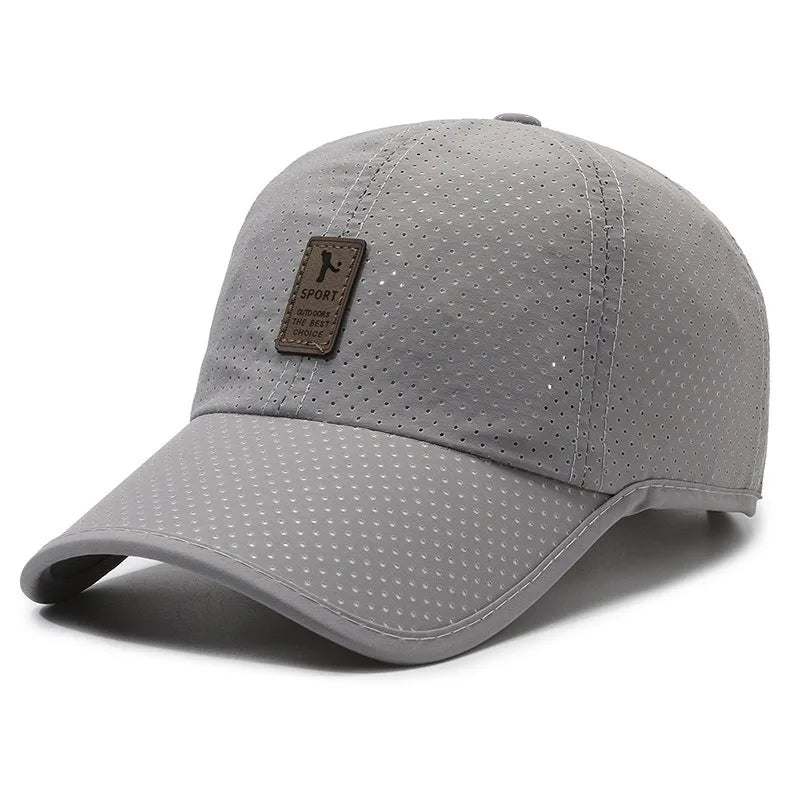 Quick-Drying Men’s Mesh Baseball Cap – Breathable Snapback Sport Dad Hat for Fishing, Spring and Summer