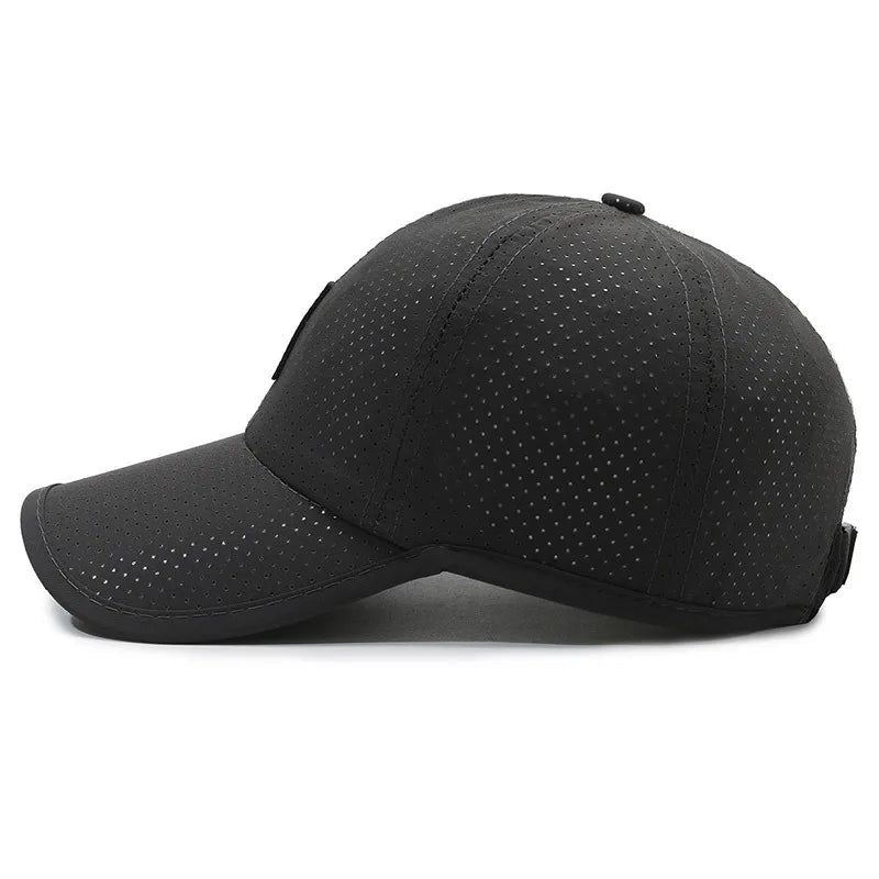 Quick-Drying Men’s Mesh Baseball Cap – Breathable Snapback Sport Dad Hat for Fishing, Spring and Summer