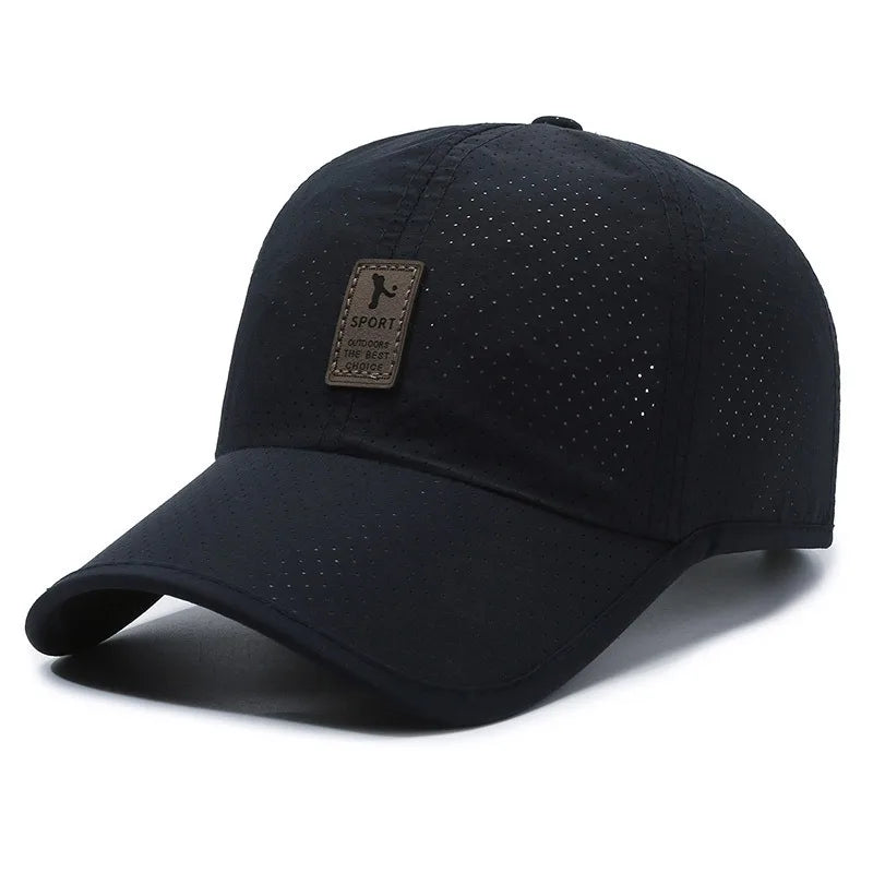 Quick-Drying Men’s Mesh Baseball Cap – Breathable Snapback Sport Dad Hat for Fishing, Spring and Summer
