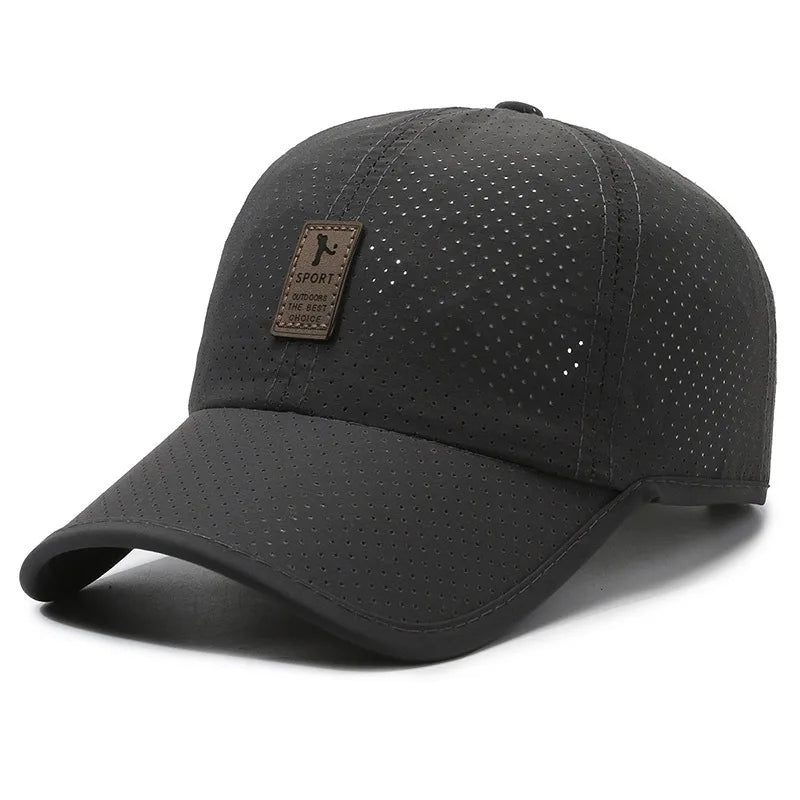 Quick-Drying Men’s Mesh Baseball Cap – Breathable Snapback Sport Dad Hat for Fishing, Spring and Summer