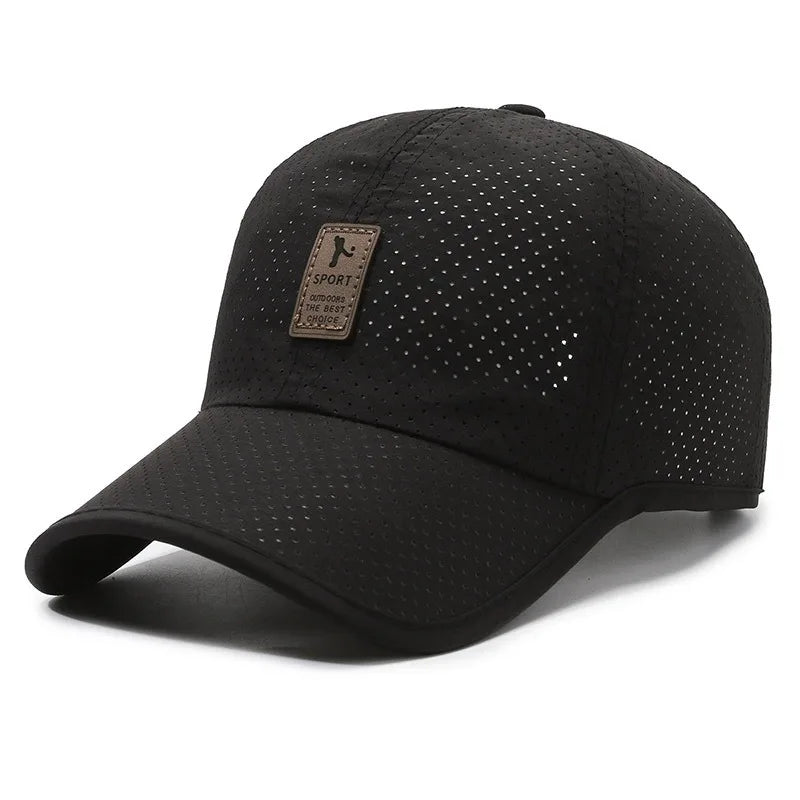 Quick-Drying Men’s Mesh Baseball Cap – Breathable Snapback Sport Dad Hat for Fishing, Spring and Summer